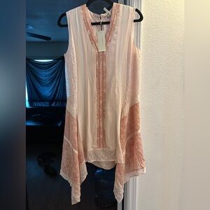 NWT BCBGMaxAzria Runway Resort 2014 Limited Edition Silk Handkerchief hem dress